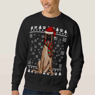 Sweatshirt Chien belge de Malinoi Santa Hat Noël laid
