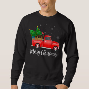 Sweatshirt Chien belge Tervuren équitation Camion Rouge Noël