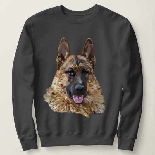 Sweatshirt Chien berger allemand à cheveux longs (Design devant)