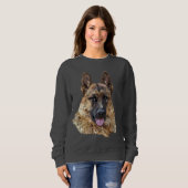 Sweatshirt Chien berger allemand à cheveux longs (Devant entier)