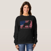 Sweatshirt Chien berger allemand avec drapeau américain Patri (Devant entier)