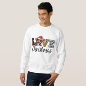 Sweatshirt Chien berger australien Noël Leopard Buffalo (Devant entier)