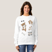 Sweatshirt Chien Brown Puppy Paws mignon Stick Pack (Devant entier)