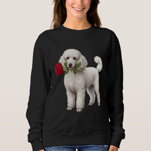 Sweatshirt Chien Caniche Mignon (Devant)
