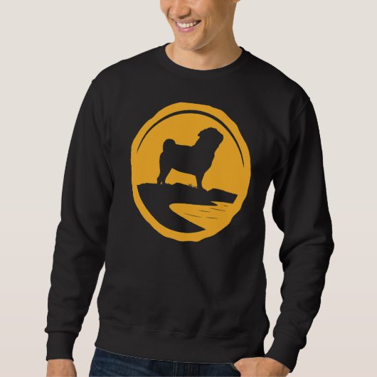 Sweatshirt Chien carlin Rétro 1 (Devant)