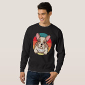 Sweatshirt Chien-chien français rétro (Devant entier)