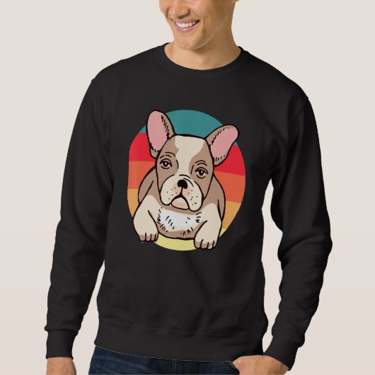 Sweatshirt Chien-chien français rétro (Devant)