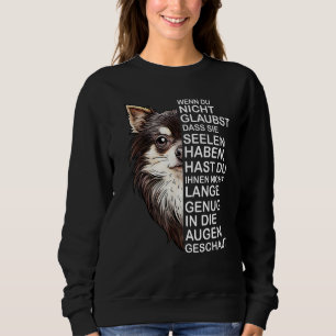 Sweatshirt Chien Chihuahua Femmes Hommes Âme Yeux