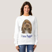 Sweatshirt Chien chiot (Devant entier)