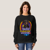 Sweatshirt Chien chiot Doberman (Devant entier)