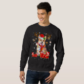 Sweatshirt Chien clair de Noël de Corgi Dog Reinder (Devant entier)
