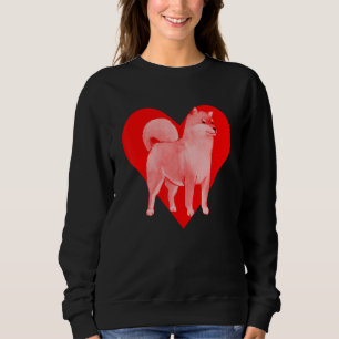Sweatshirt Chien Cœur Rouge Akita Inu