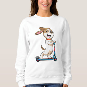 Sweatshirt Chien comme Biker avec Scooter