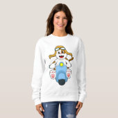 Sweatshirt Chien comme Biker avec Scooter.PNG (Devant entier)