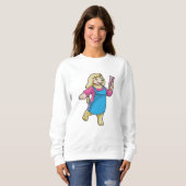 Sweatshirt Chien comme coiffeur avec peigne (Devant entier)
