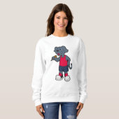 Sweatshirt Chien comme joueur de fléchettes avec fléchettes (Devant entier)