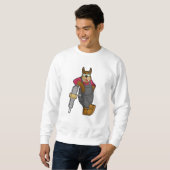 Sweatshirt Chien comme mécanicien avec bougie (Devant entier)