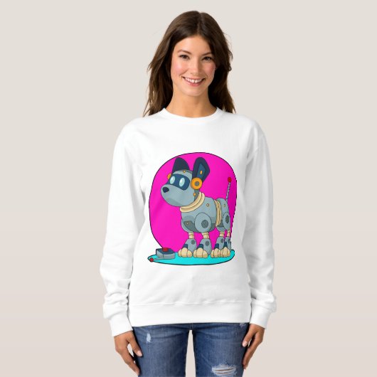 Sweatshirt Chien comme robot (Devant entier)