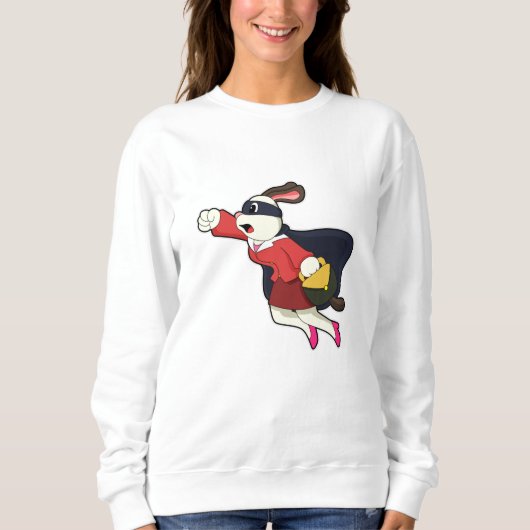 Sweatshirt Chien comme Secrétaire Superhero (Devant)