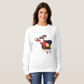 Sweatshirt Chien comme Secrétaire Superhero (Devant entier)