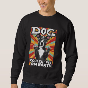 Sweatshirt Chien Coolest Animaux Sur Terre Retro Lunettes de