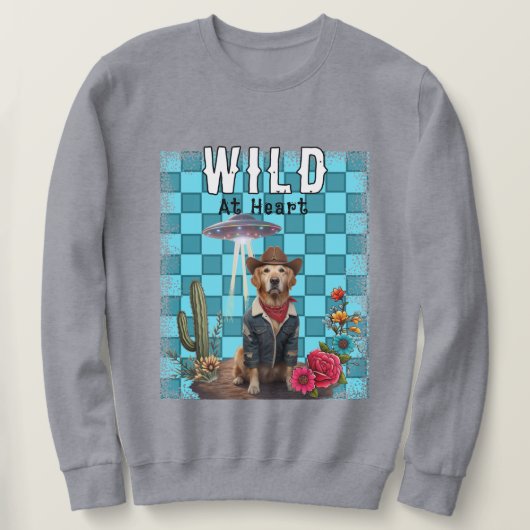 Sweatshirt chien-cowboy français (Design devant)