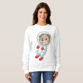 Sweatshirt Chien dans l'espace en costume (Devant entier)