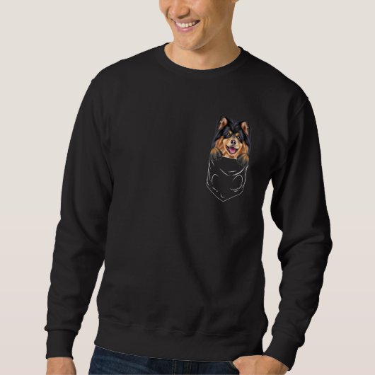 Sweatshirt Chien dans pochette Finlandais Lapphund Chien (Devant)