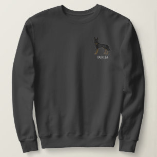 Sweatshirt Chien de berger allemand bi-noir avec texte person