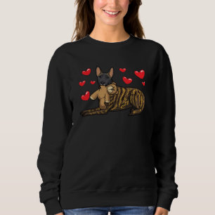 Sweatshirt Chien De Berger Néerlandais Avec Animal Stuffé E