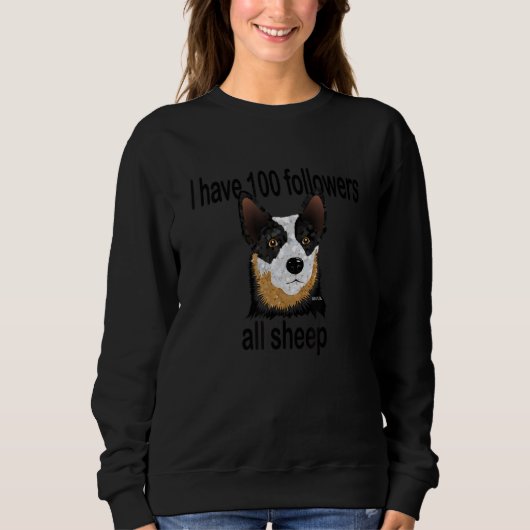 Sweatshirt Chien de bétail australien avec Followers Blue Hee (Devant)