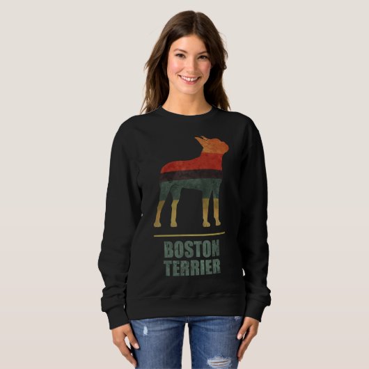 Sweatshirt Chien de Boston Terrier race (Devant entier)