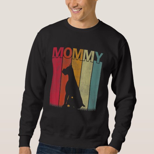 Sweatshirt Chien de boxe en détresse Graphic Retro Fête des M (Devant)