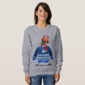 Sweatshirt Chien de boxe Vilain Chien de Noël Chien Maman Swe (Devant entier)