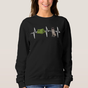 Sweatshirt Chien de camping en tente rythme cardiaque Norwegi