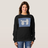 Sweatshirt Chien de caniche bleu Tony Fernandes (Devant entier)