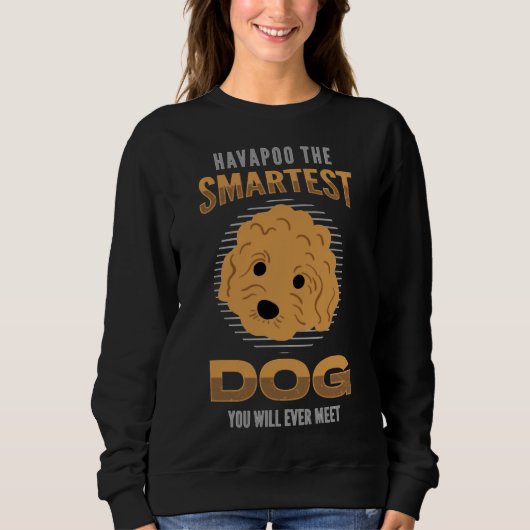 Sweatshirt Chien de caniche le plus intelligent (Devant)