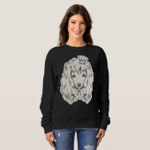 Sweatshirt chien de caniche princesse (Devant entier)
