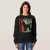 Sweatshirt Chien de caniche vintage (Devant entier)