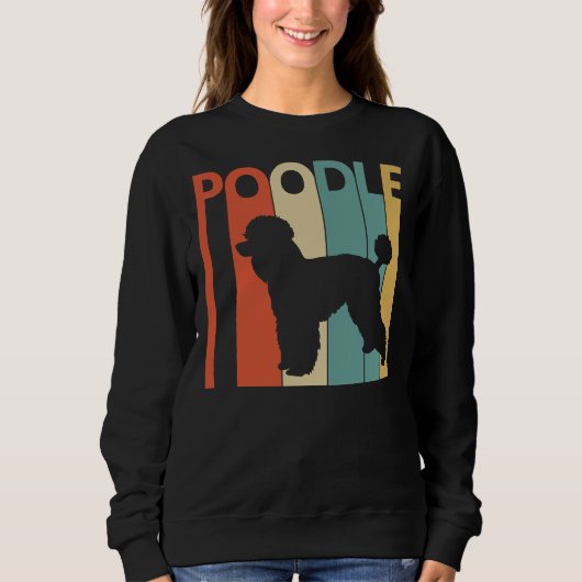 Sweatshirt Chien de caniche vintage (Devant)