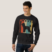 Sweatshirt Chien de caniche vintage (Devant entier)