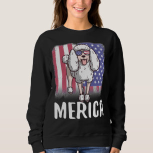 Sweatshirt Chien de canicule de Merica Drapeau américain