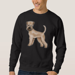 Sweatshirt Chien de caricature beige de Terrier roux, revêtu 