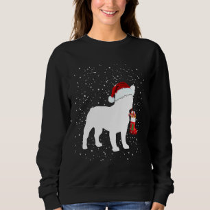 Sweatshirt Chien de Chien de Chien de France Noël Chapeau de