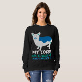 Sweatshirt Chien de Corgi 1044 (Devant entier)