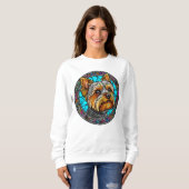 Sweatshirt Chien de dessin animé mignon (Devant entier)