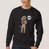 Sweatshirt Chien de Labradoodle têtu (Devant)