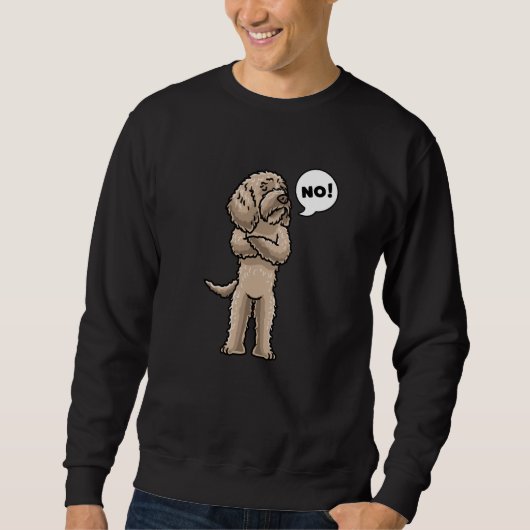 Sweatshirt Chien de Labradoodle têtu (Devant)