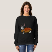 Sweatshirt Chien de maïs de Boston Terrier (Devant entier)