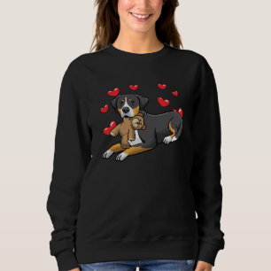Sweatshirt Chien de montagne suisse avec animal farci